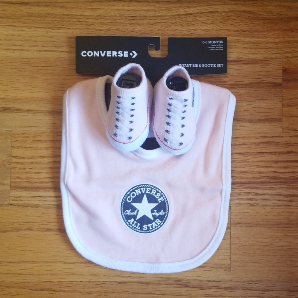 Converse Baby Bib and Sock Set